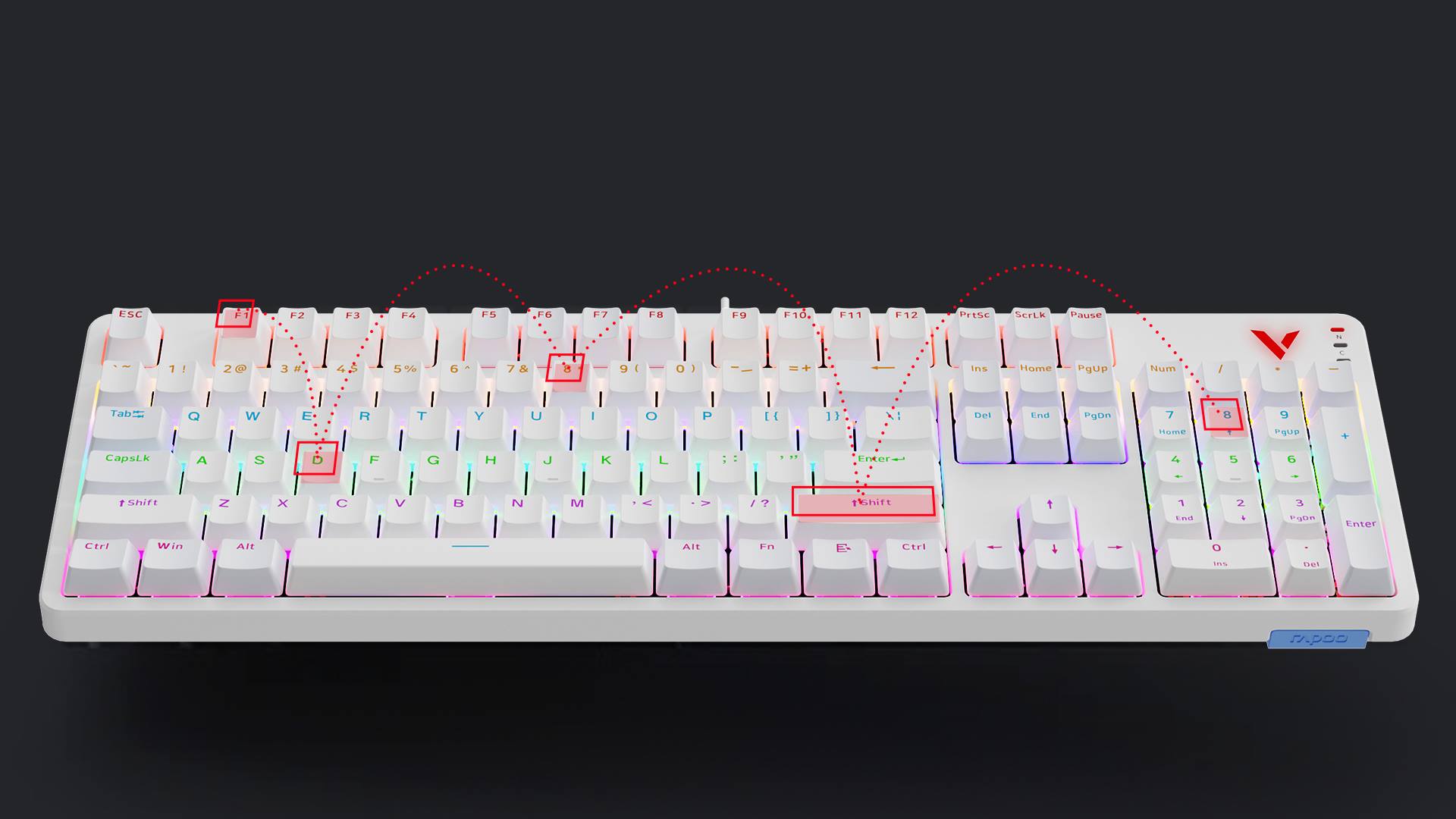 星途背光游戏机械键盘（ 双形态） V500PRO 详情配图