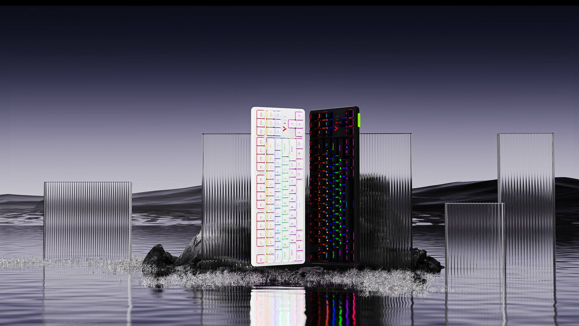 星途背光游戏机械键盘（双形态） V500PRO-87 详情配图