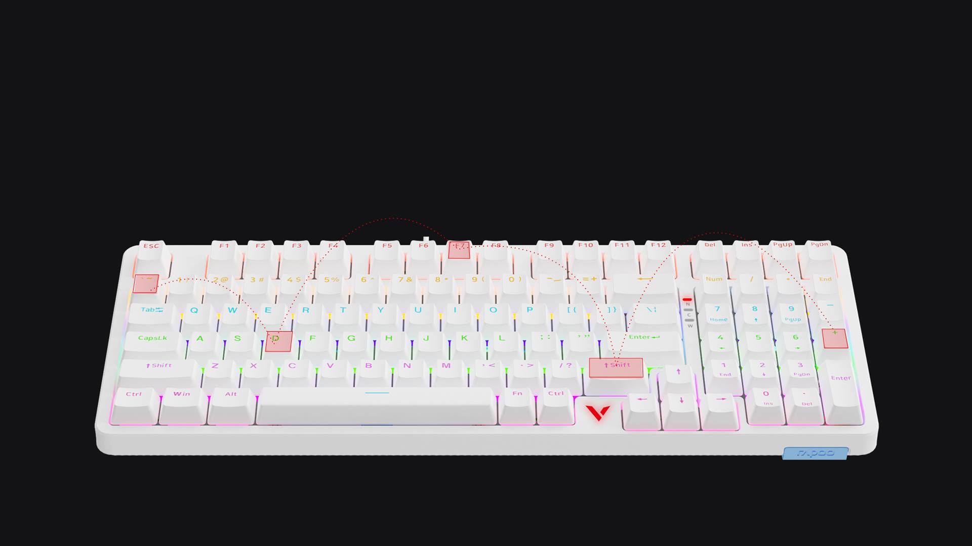 星途背光游戏机械键盘（双形态） V500PRO-98 详情配图