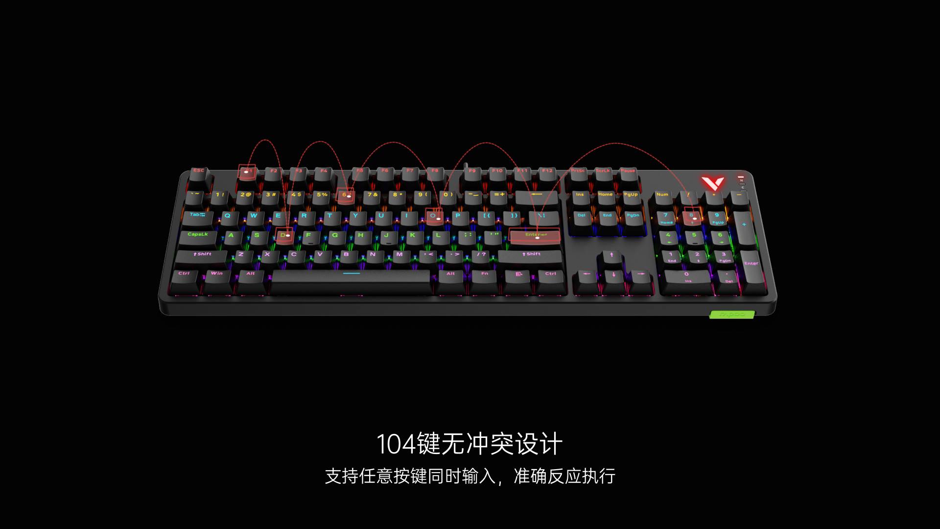 星途背光游戏键鼠套装 V185S 详情配图