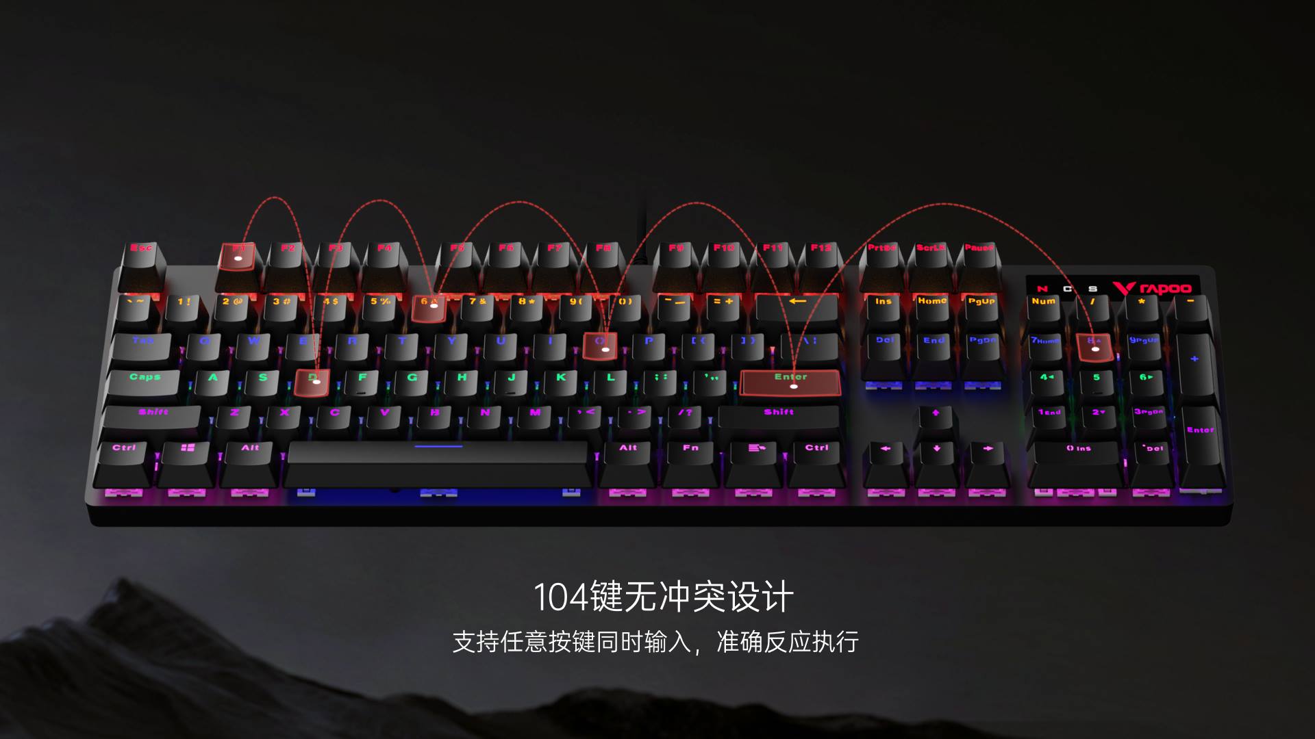 星途背光游戏键鼠套装 V150S 详情配图