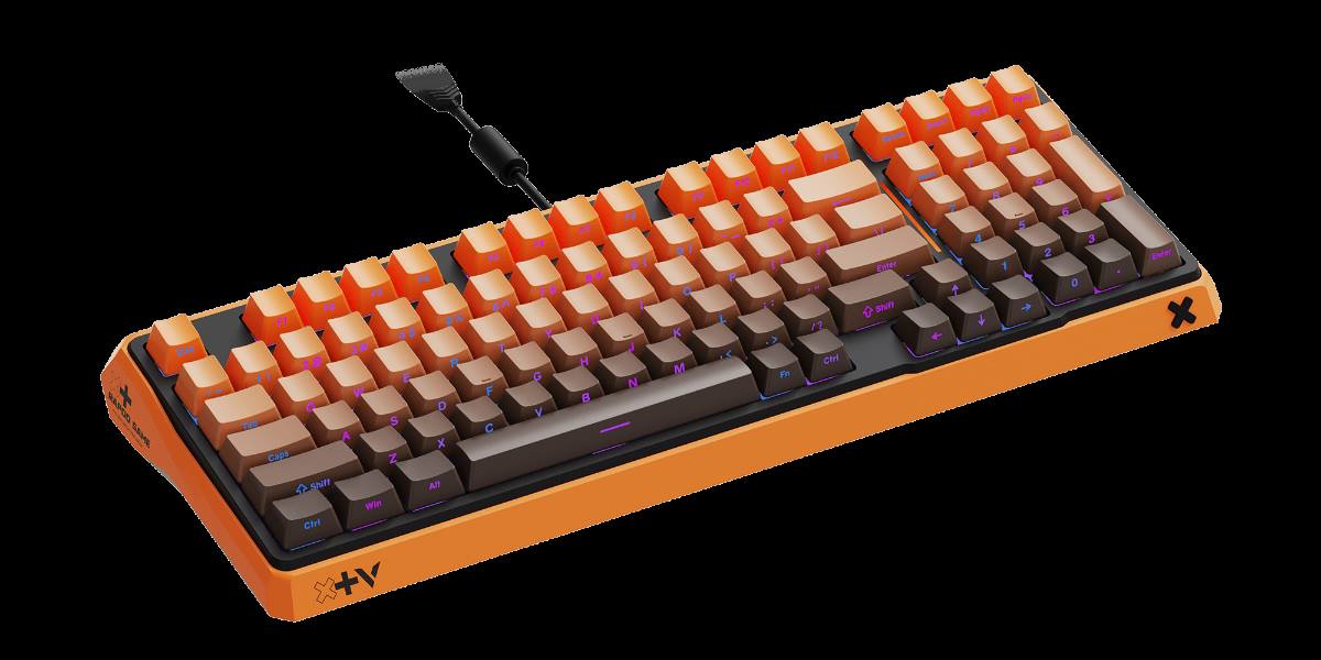 星途防水幻彩RGB背光游戏机械键盘 ESK750-98（渐变侧刻版） 产品主图