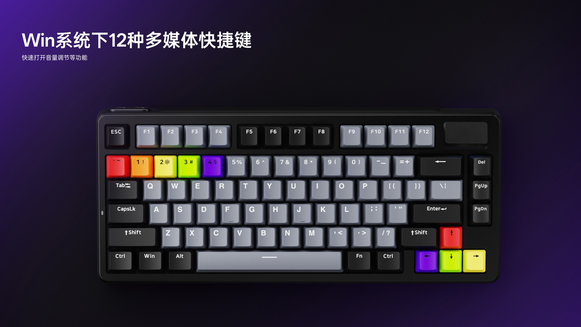 星途防水幻彩RGB背光游戏机械键盘 ESK750-75（渐变侧刻版） 详情配图