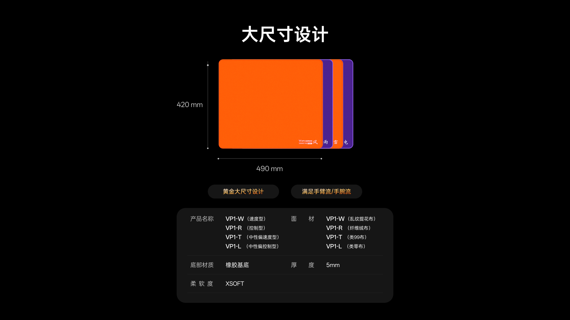 星途电竞鼠标软垫 VP1系列 详情配图