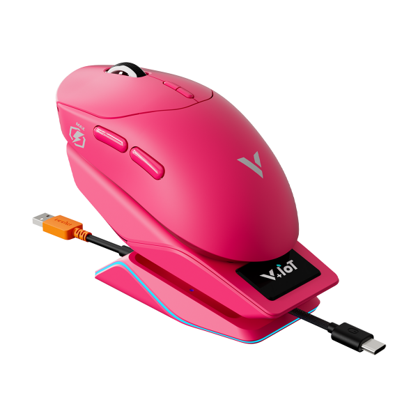 星途无线电竞鼠标&屏显RGB无线充接收器套装 ESM612MAX&ESPR8PRO 商品展示图